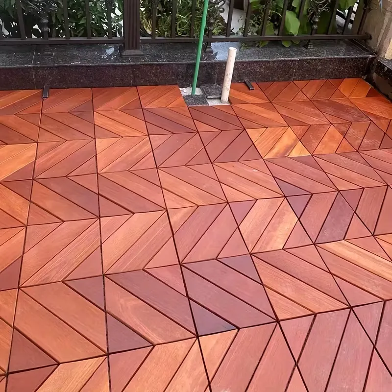 11pcs Gamba Bean Outdoor Wood Floor Tiles