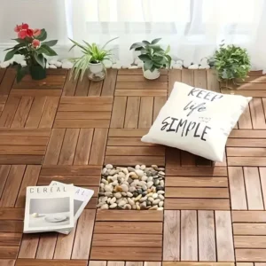 33pcs Outdoor Flooring Wooden Tiles