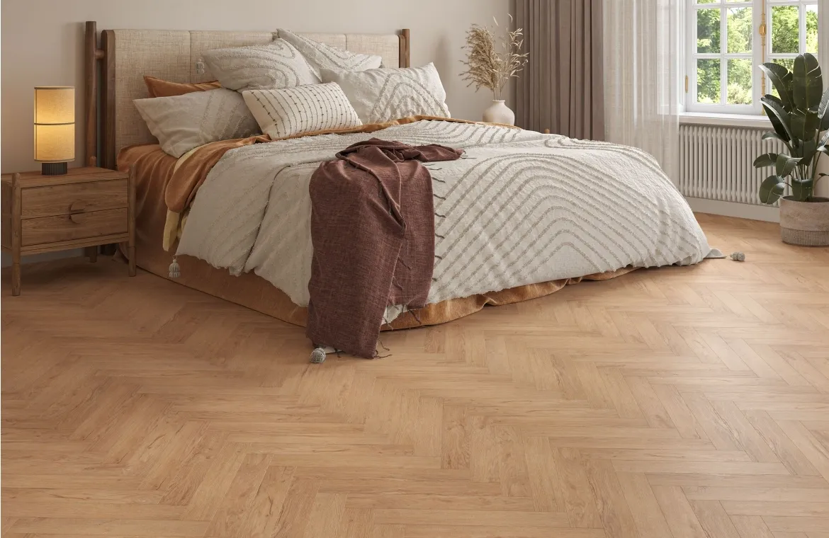 Accent Golden Sand Oak 2mm Herringbone LVT Flooring