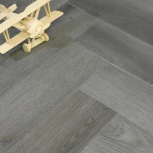 Calder Dark Grey Herringbone Parquet Flooring
