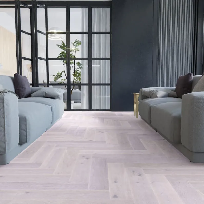 Engineered White Oak Brushed & Oiled Parquet Flooring