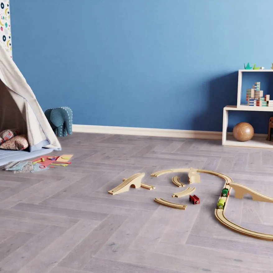 Engineered White Oak Brushed & Oiled Parquet Flooring