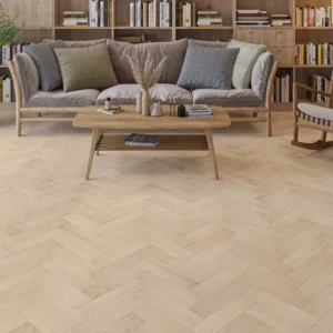 Painswick Biscuit Engineered Oak Herringbone Flooring