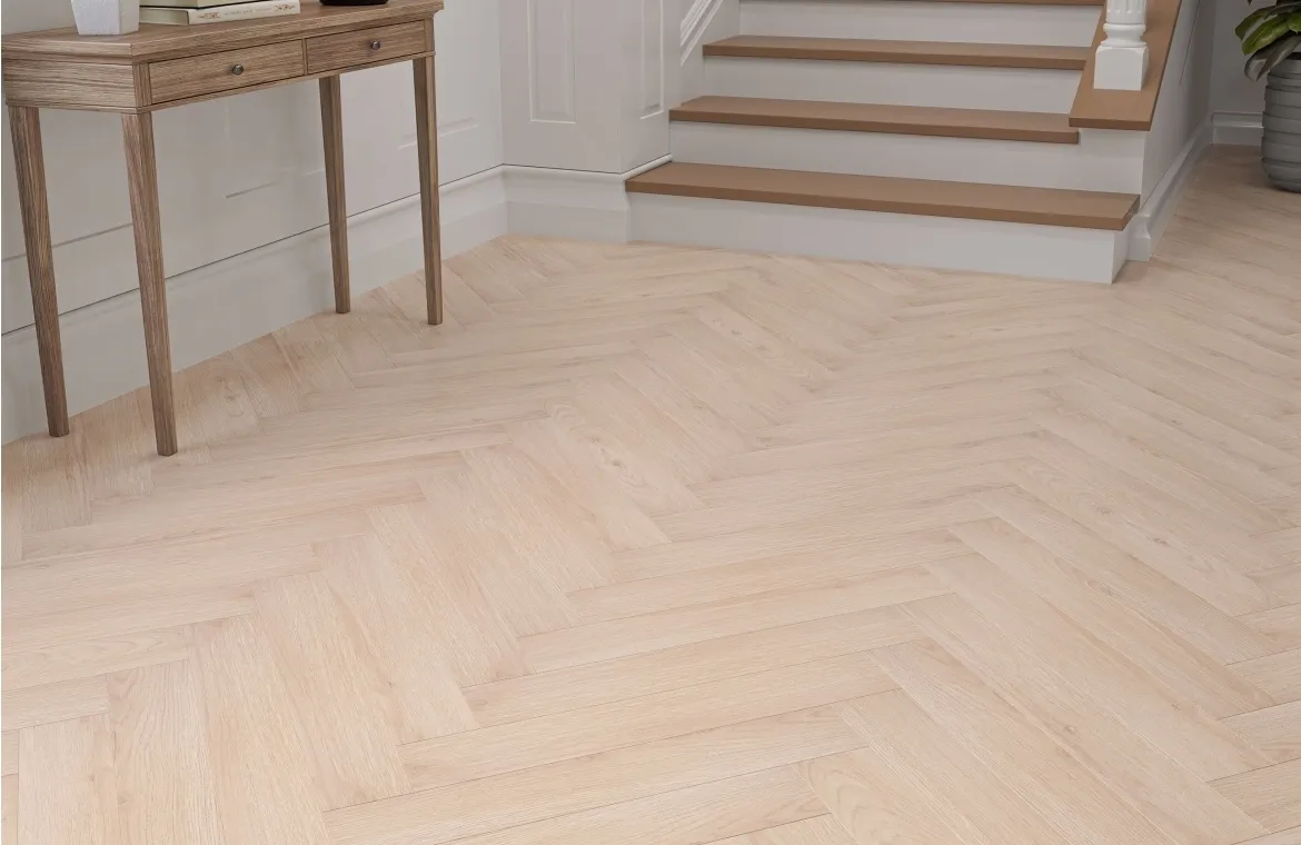 Ritz 8mm Oak Herringbone Embossed Laminate Flooring