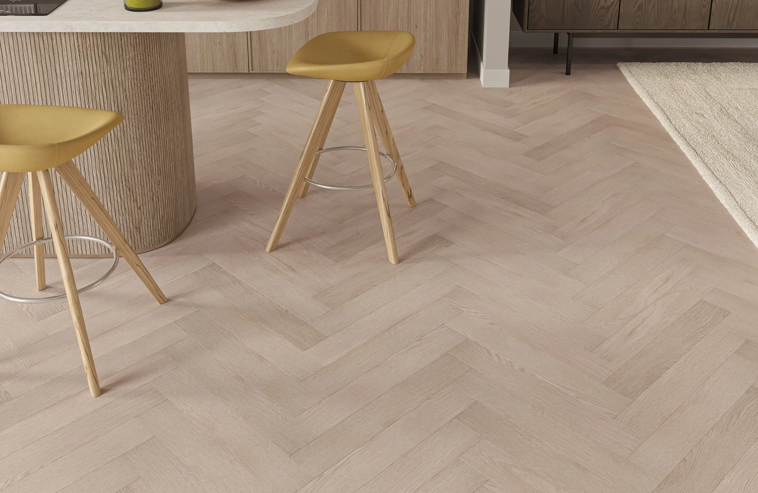 Ritz Hamilton Oak 8mm Herringbone Laminate Flooring