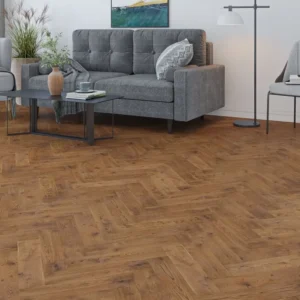 Thorpe Roasted Grand Solid Oak Herringbone Flooring